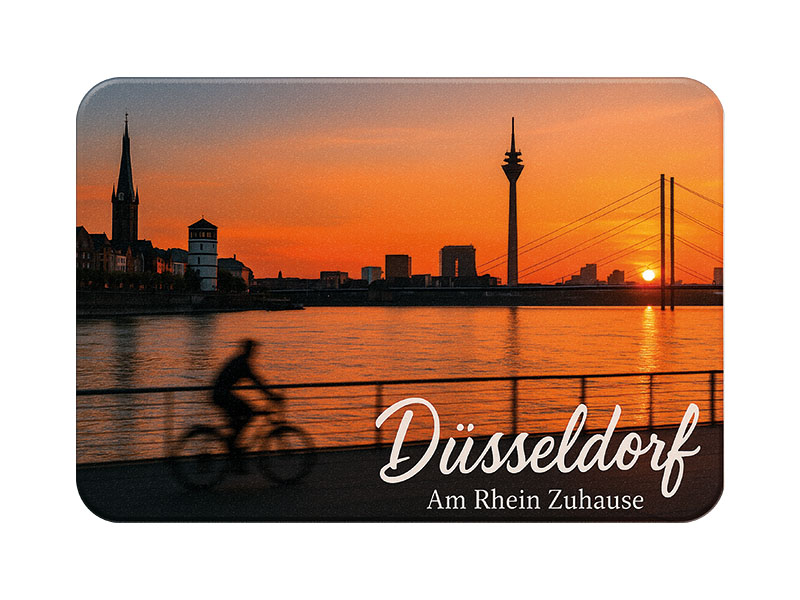 Souvenir Foto Magnet Düsseldorf aus Kunststoff 8x5cm