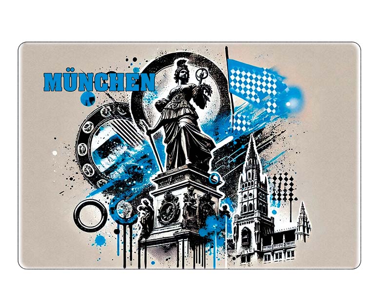 Souvenir Foto Magnet Steingut München 6x4,5cm Souvenir Foto Magnet Steingut München 6x4,5cm