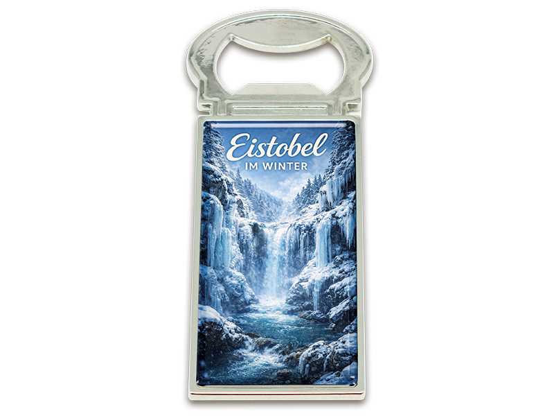 Souvenir Kapselheber Magnet Eistobel aus Metall 3x9cm