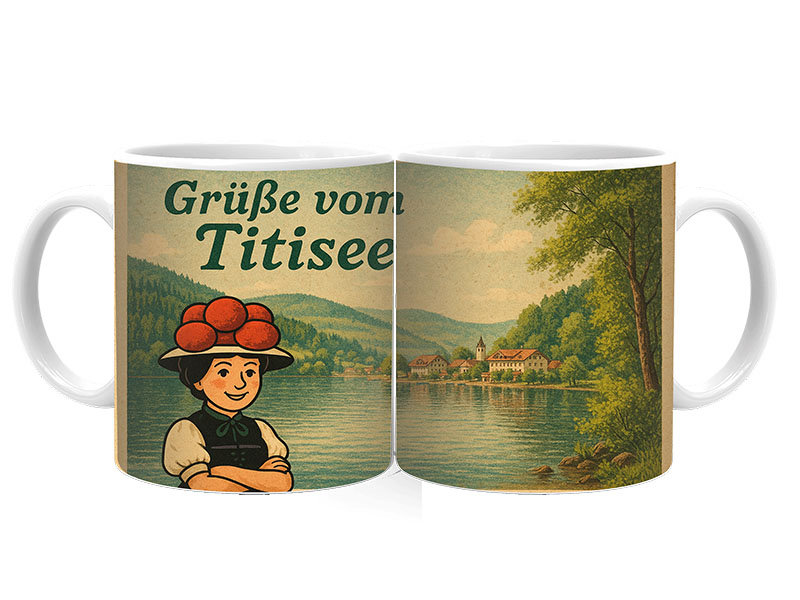 Souvenir Foto Keramik Tasse Titisee Ø8x9,5cm