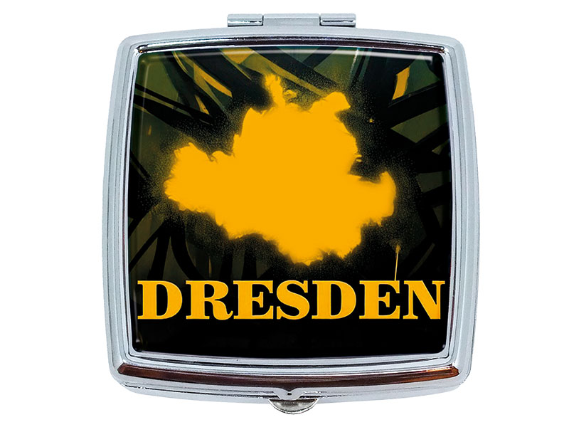 Souvenir Metall Pillendose Dresden 6x5,5cm