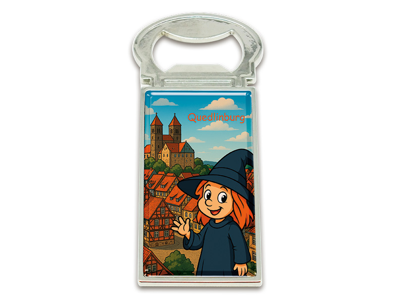 Souvenir Magnet Kapselheber aus Metall Quedlinburg 3x9cm Souvenir Magnet Kapselheber aus Metall Quedlinburg 3x9cm