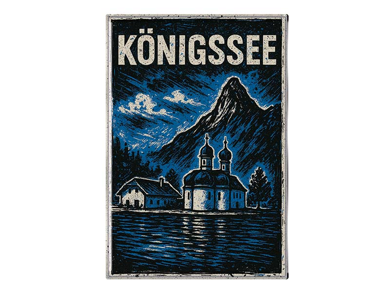 Souvenir Foto Magnet Königssee 9,5x6,5cm Souvenir Foto Magnet Königssee 9,5x6,5cm