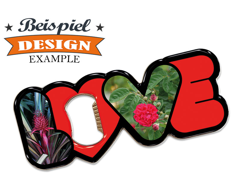 16755-2 Metall Magnet Kapselheber Love eigenes Design