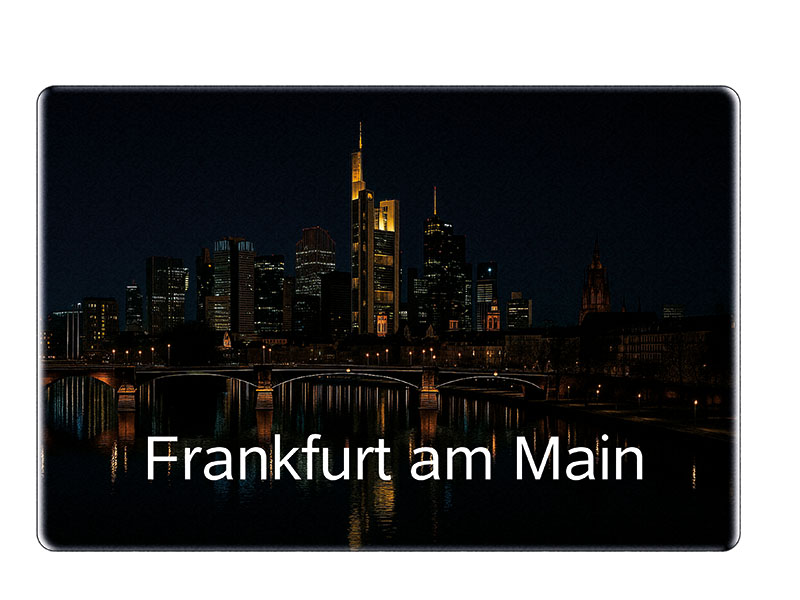 Souvenir Stoneware magnet Frankfurt 6x4,5cm