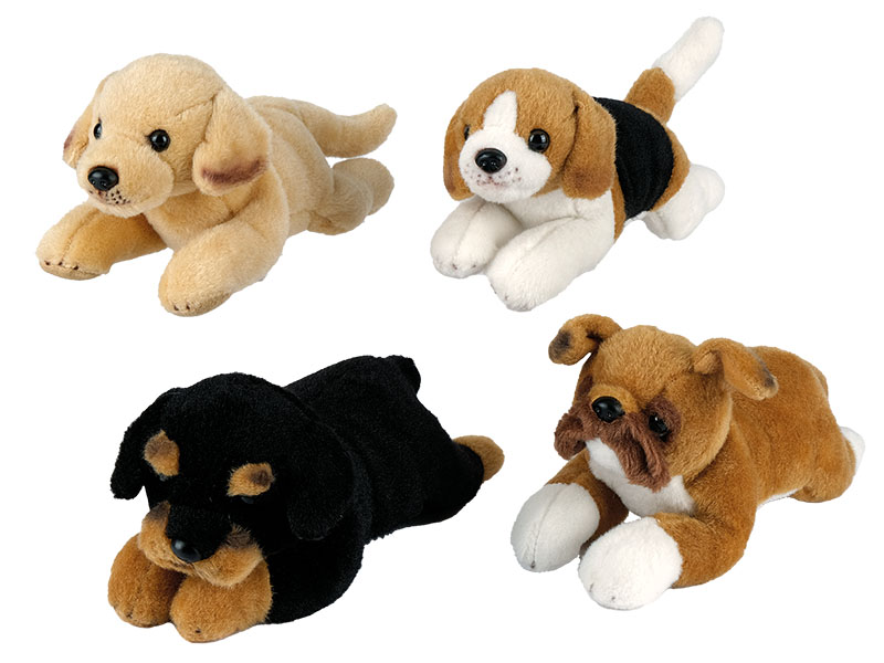 Hunde Sortiment aus Plüsch 23x9x10cm    Hunde Sortiment aus Plüsch 23x9x10cm