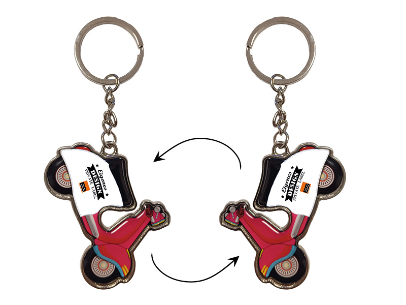 Schlüsselanhänger Roller aus Metall 13x5cm   