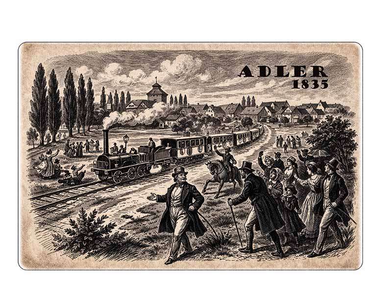 Souvenir Foto Magnet Adler aus Steingut 6x4,5cm