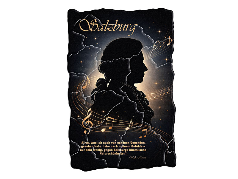 Souvenir Foto Magnet Salzburg aus Kunststoff 8x5cm