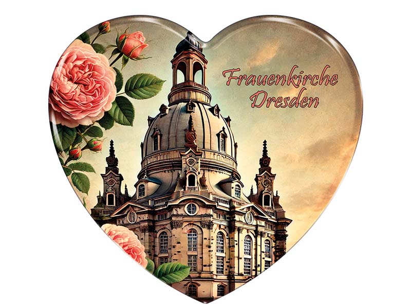 Souvenir Foto Magnet Herz Dresden 6,5x6cm Souvenir Foto Magnet Herz Dresden 6,5x6cm