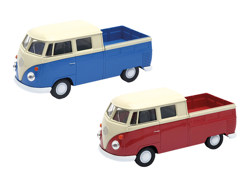 Volkswagen T1 Pick up rot und blau sortiert, 12cm  