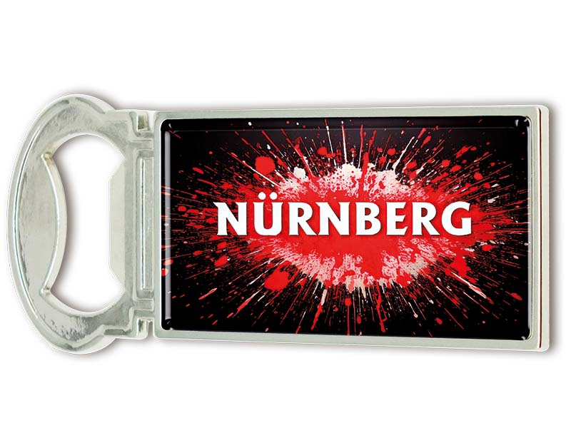 Souvenir Magnet Kapselheber aus Metall Nürnberg 3x9cm