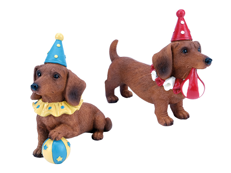 Dackel mit Kostüm aus Poly 15x5,5x12cm