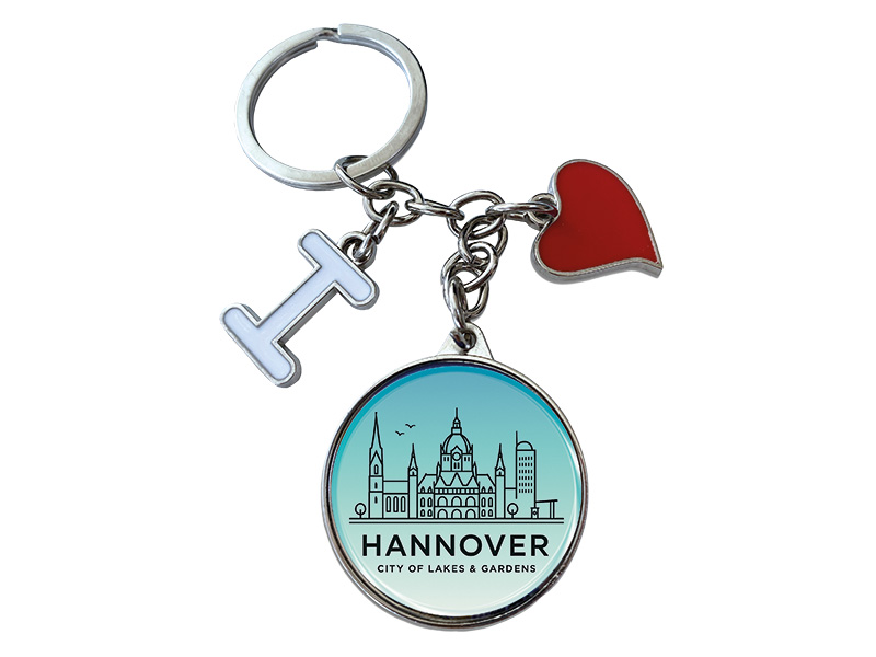 Souvenir Schlüsselanhänger Hannover aus Metall 11x4cm