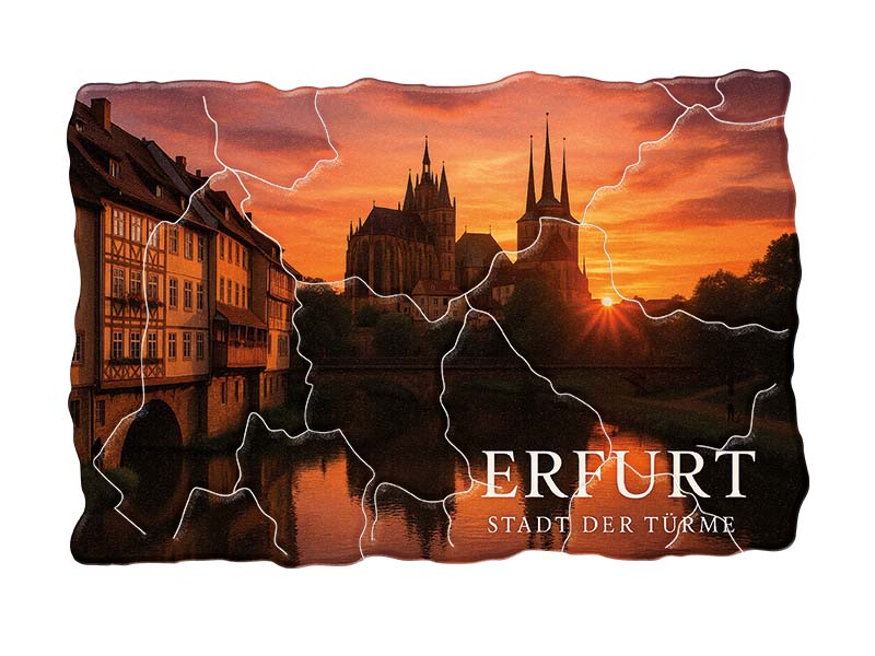 Souvenir Foto Magnet Erfurt aus Kunststoff 8x5cm