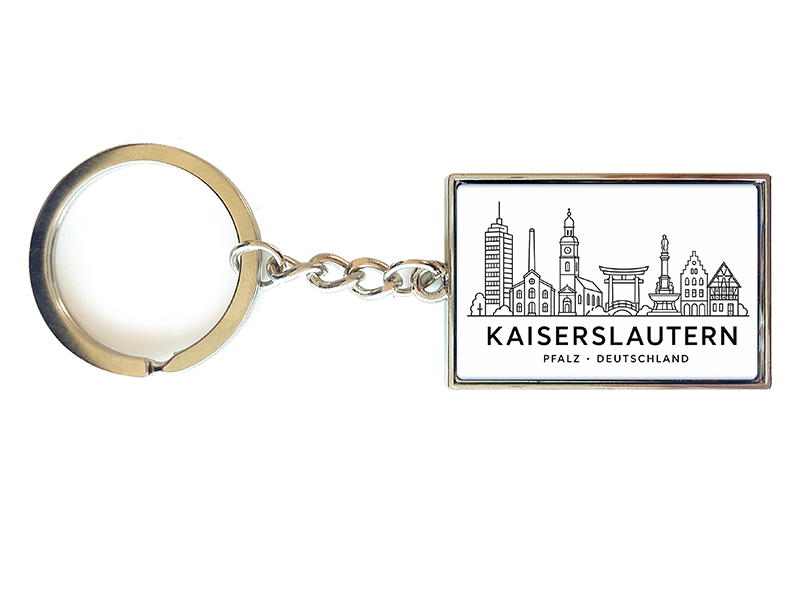Souvenir Schlüsselanhänger Kaiserslautern aus Metall 10x3cm