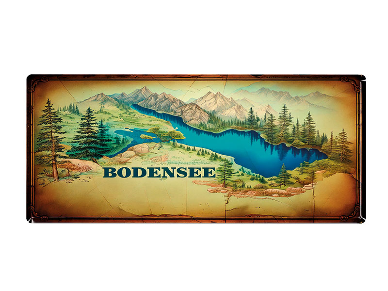 Souvenir Foto Magnet Panoramaformat Bodensee 8x3,5cm
