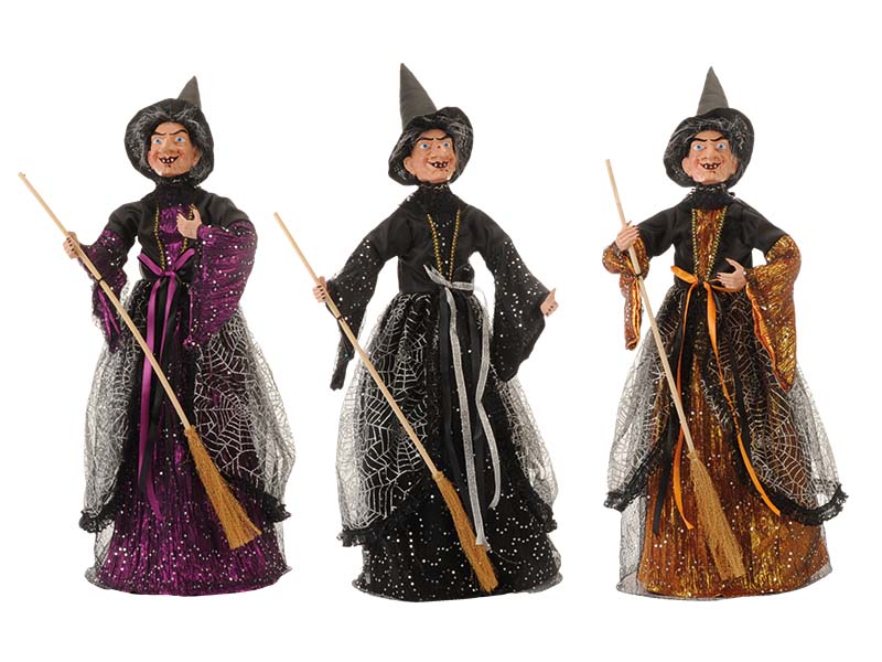 Hexe aus Poly stehend, Ø 25x67cm   