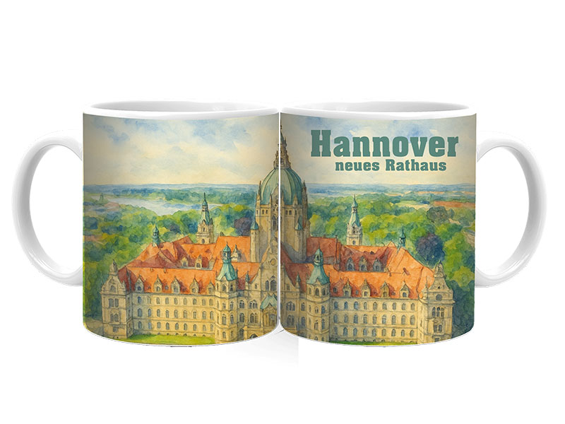 Souvenir Foto Tasse Hannover aus Keramik Ø8x9,5cm