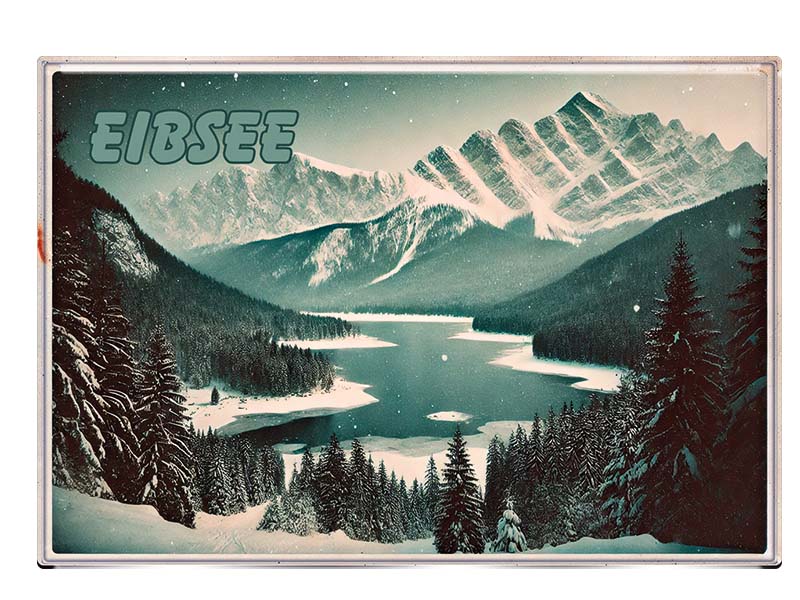 Souvenir Photo magnet Eibsee 9,5x6,5cm