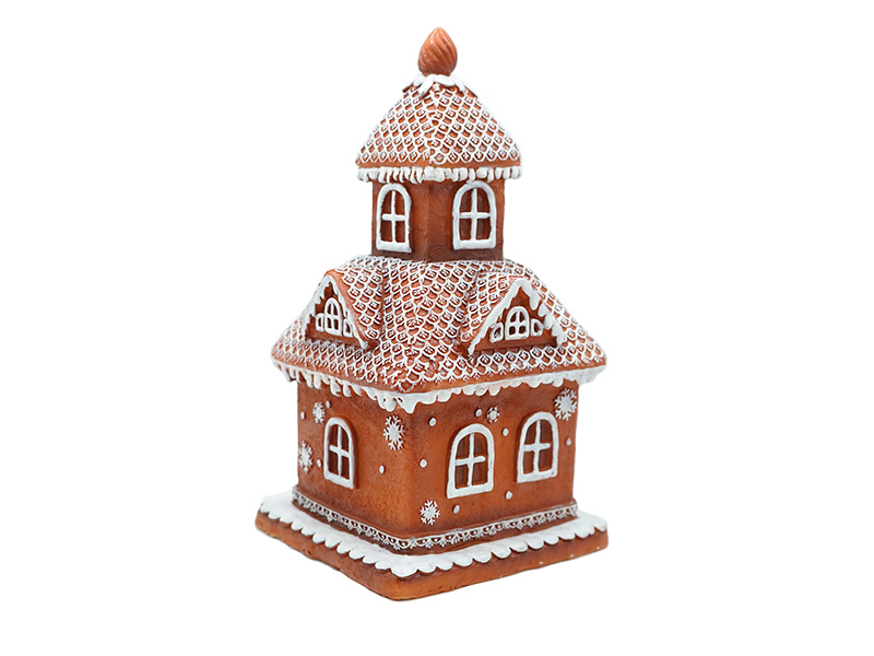 18135-0 Poly Lebkuchenkirche mit LED