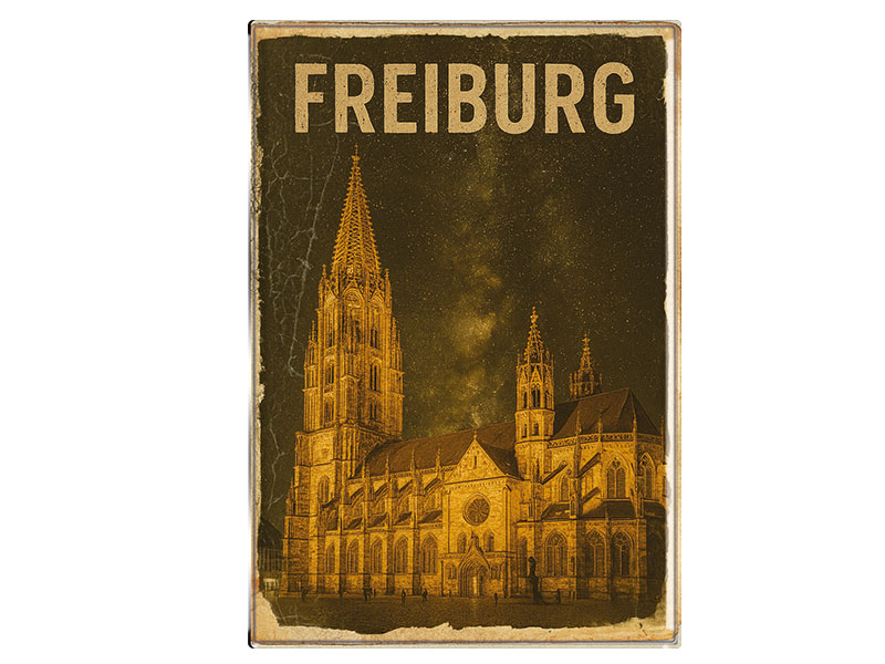 Souvenir Foto Magnet Freiburg 9,5x6,5cm Souvenir Foto Magnet Freiburg 9,5x6,5cm