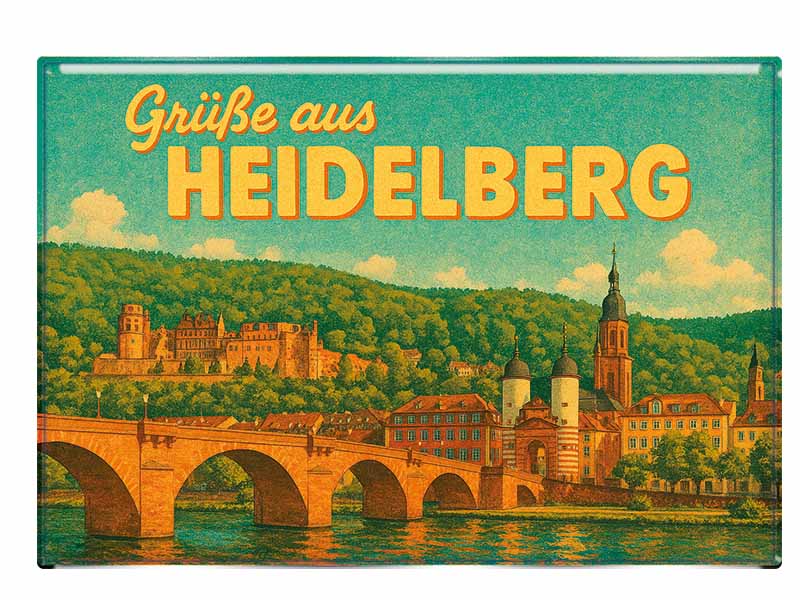Souvenir Foto Magnet Heidelberg 9,5x6,5cm