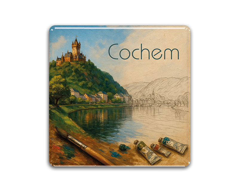 Souvenir Foto Magnet Cochem 3,5x3,5cm