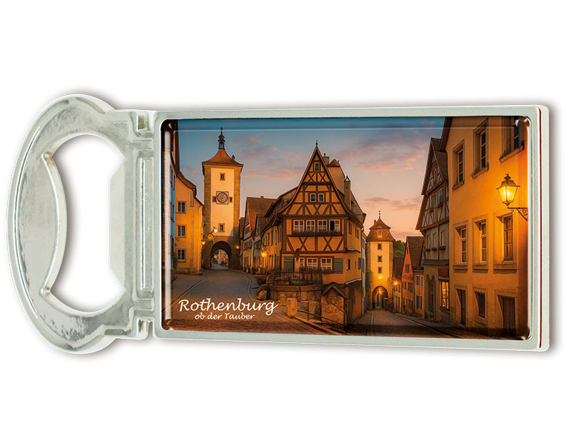 Souvenir Magnet Kapselheber aus Metall Rothenburg 3x9cm Souvenir Magnet Kapselheber aus Metall Rothenburg 3x9cm