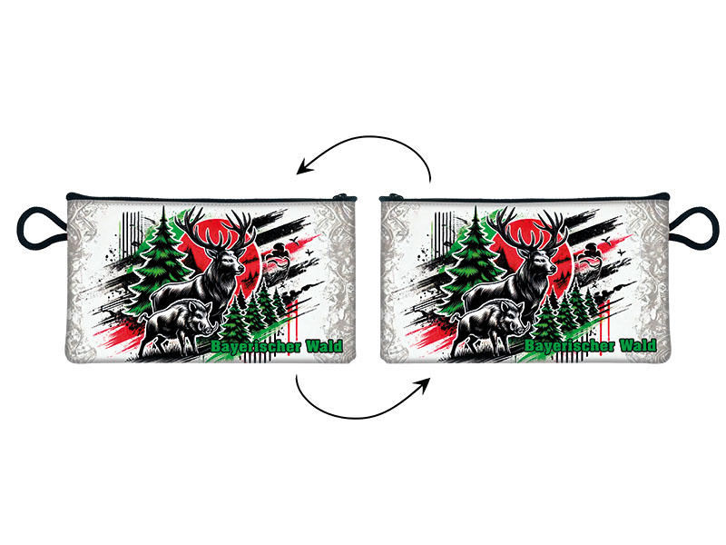 Souvenir Täschchen aus Kunstleder BayerischerWald 18x9cm Souvenir Täschchen aus Kunstleder BayerischerWald 18x9cm