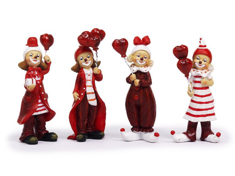 13267 Poly Clown rot-weiß