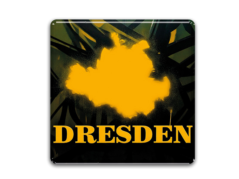 Souvenir Foto Magnet quadratisch Dresden 6,5x6,5cm