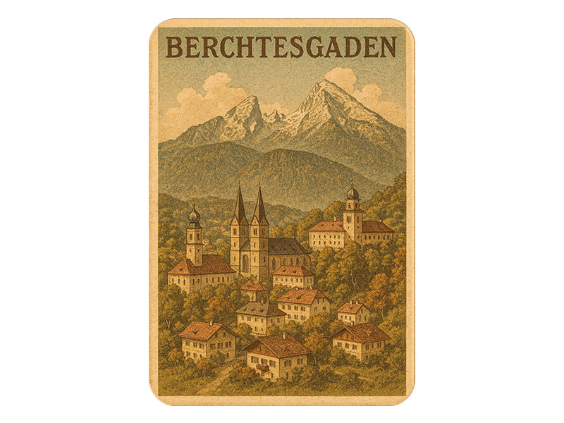 Souvenir Foto Kunststoff Magnet Berchtesgaden 8x5cm
