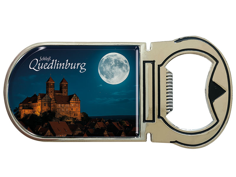 Souvenir Magnet Kapselheber aus Metall Quedlinburg 4x9cm Souvenir Magnet Kapselheber aus Metall Quedlinburg 4x9cm