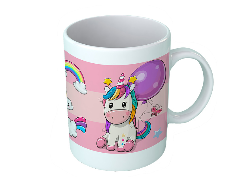 16888-0 Foto Keramik Tasse Einhorn rosa
