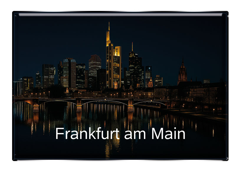 Souvenir Foto Magnet rechteckig Frankfurt 8x5,5cm Souvenir Foto Magnet rechteckig Frankfurt 8x5,5cm