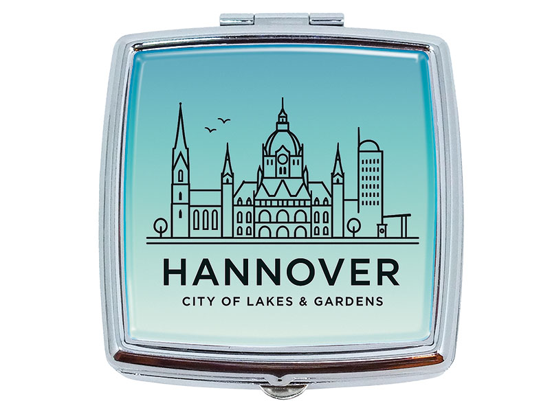 Souvenir Pillendose Hannover aus Metall 6x5,5cm