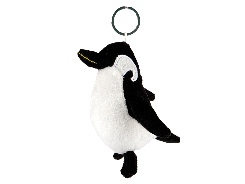Pinguin aus Plüsch mit Schlüsselanhänger 5x5x12cm   