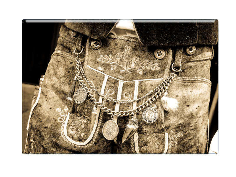 16649 Foto Magnet Lederhose