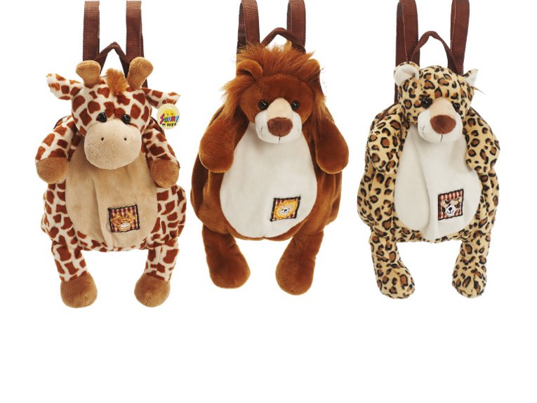 38159 Plüsch Rucksack Wildtiere