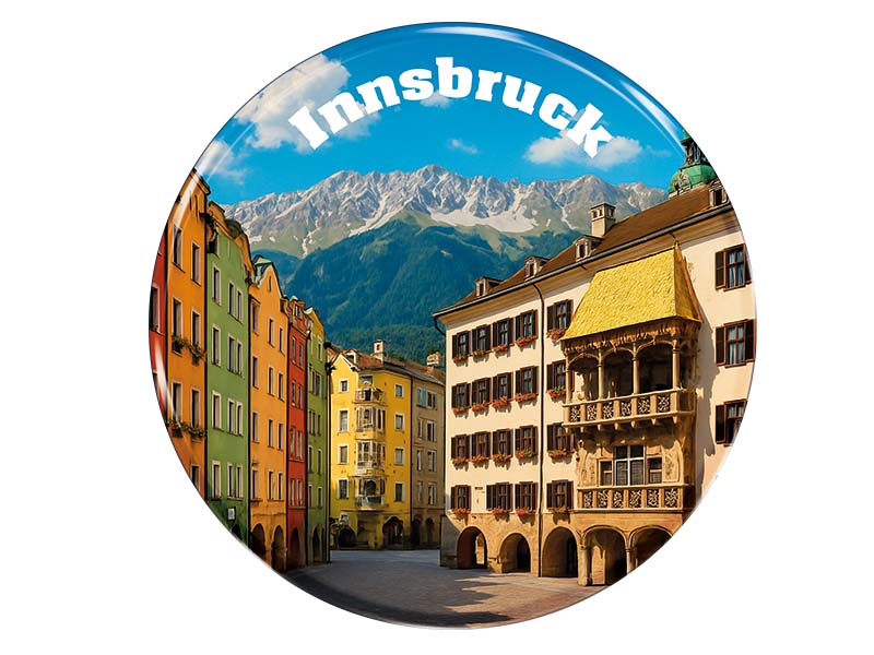 Souvenir Foto Magnet Innsbruck Ø7cm