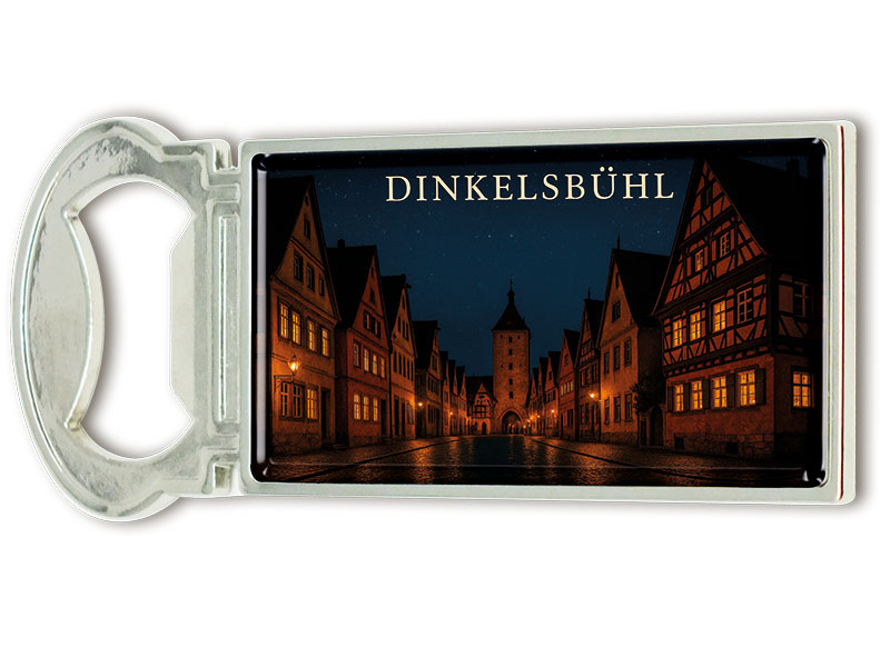Souvenir Magnet Kapselheber aus Metall Dinkelsbühl 3x9cm