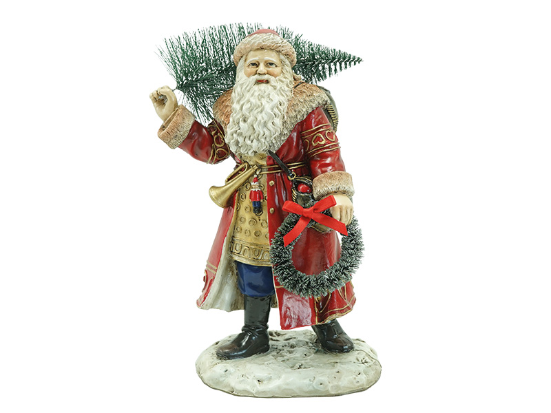 Weihnachtsmann aus Poly, 17x12x24,5cm   