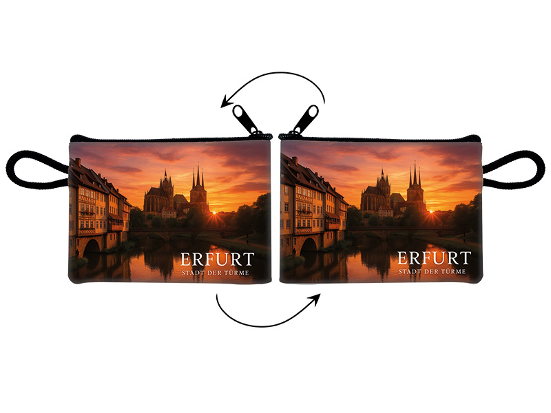 Souvenir Täschchen Erfurt aus Kunstleder 11x8cm
