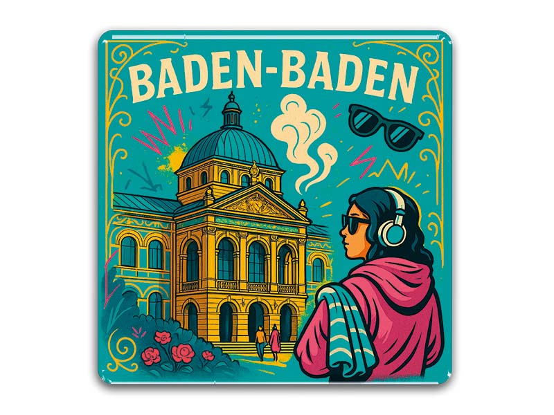 Souvenir Foto Magnet Baden-Baden 6,5x6,5cm