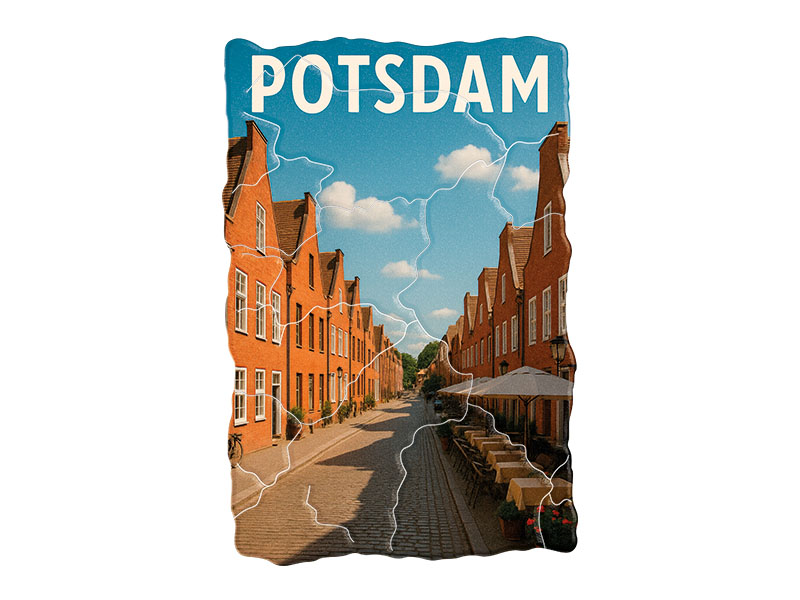 Souvenir Foto Kunststoff Magnet Potsdam 8x5cm