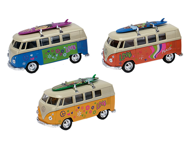 VW Bus T1 mit Surfboard 12cm    VW Bus T1 mit Surfboard 12cm