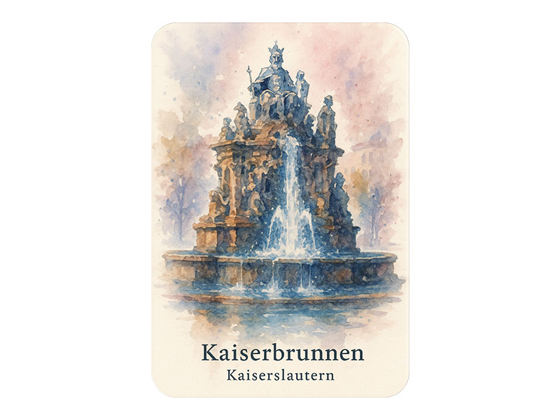 Souvenir plastic photo magnet Kaiserslautern 8x5cm