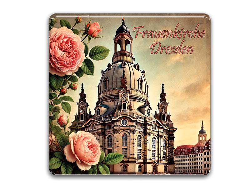 Souvenir Foto Magnet quadratisch Dresden 6,5x6,5cm