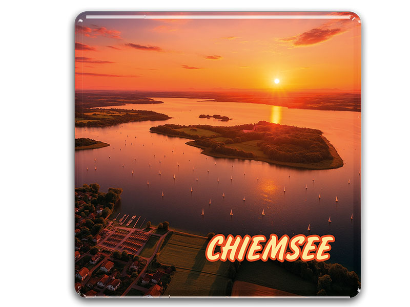 Souvenir Foto Magnet Chiemsee 8x8cm